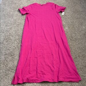 Old Navy Mp Hot Pi k Maxi T- Shirt Dress, slits at sides, $15